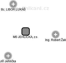 MS JEHLIČKA, z.s. - náhled vizuálního zobrazení vztahů obchodního rejstříku