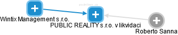 PUBLIC REALITY s.r.o. v likvidaci - náhled vizuálního zobrazení vztahů obchodního rejstříku