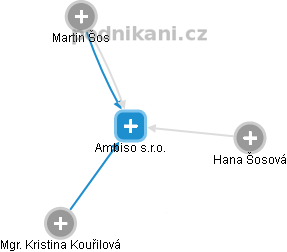 Ambiso s.r.o. - náhled vizuálního zobrazení vztahů obchodního rejstříku
