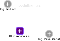 BFK service a.s. - náhled vizuálního zobrazení vztahů obchodního rejstříku
