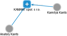 KAMANT spol. s r.o. - náhled vizuálního zobrazení vztahů obchodního rejstříku