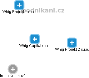Whig Capital s.r.o. - náhled vizuálního zobrazení vztahů obchodního rejstříku