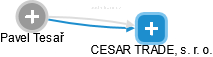 CESAR TRADE, s. r. o. - náhled vizuálního zobrazení vztahů obchodního rejstříku