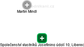 Společenství vlastníků Josefinino údolí 10, Liberec - náhled vizuálního zobrazení vztahů obchodního rejstříku