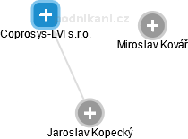 Coprosys-LVI s.r.o. - náhled vizuálního zobrazení vztahů obchodního rejstříku