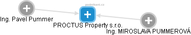 PROCTUS Property s.r.o. - náhled vizuálního zobrazení vztahů obchodního rejstříku
