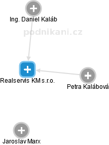 Realservis KM s.r.o. - náhled vizuálního zobrazení vztahů obchodního rejstříku