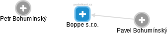 Boppe s.r.o. - náhled vizuálního zobrazení vztahů obchodního rejstříku