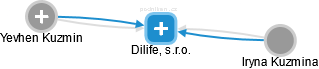 Dilife, s.r.o. - náhled vizuálního zobrazení vztahů obchodního rejstříku