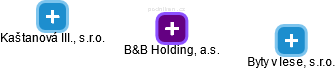 B&B Holding, a.s. - náhled vizuálního zobrazení vztahů obchodního rejstříku
