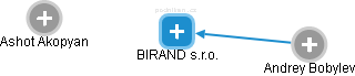 BIRAND s.r.o. - náhled vizuálního zobrazení vztahů obchodního rejstříku