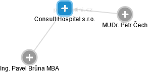 Consult Hospital s.r.o. - náhled vizuálního zobrazení vztahů obchodního rejstříku