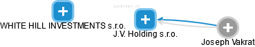 J.V. Holding s.r.o. - náhled vizuálního zobrazení vztahů obchodního rejstříku