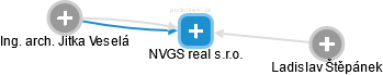NVGS real s.r.o. - náhled vizuálního zobrazení vztahů obchodního rejstříku