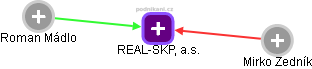 REAL-SKP, a.s. - náhled vizuálního zobrazení vztahů obchodního rejstříku