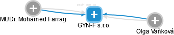 GYN-F s.r.o. - náhled vizuálního zobrazení vztahů obchodního rejstříku