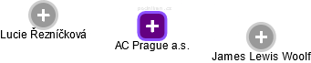 AC Prague a.s. - náhled vizuálního zobrazení vztahů obchodního rejstříku