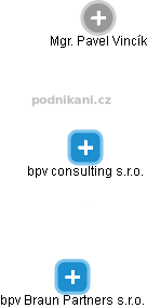 bpv consulting s.r.o. - náhled vizuálního zobrazení vztahů obchodního rejstříku