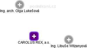 CAROLUS REX, a.s. - náhled vizuálního zobrazení vztahů obchodního rejstříku