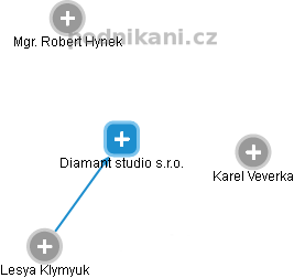 Diamant studio s.r.o. - náhled vizuálního zobrazení vztahů obchodního rejstříku