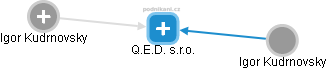 Q.E.D. s.r.o. - náhled vizuálního zobrazení vztahů obchodního rejstříku