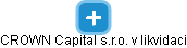 CROWN Capital s.r.o.  v likvidaci - náhled vizuálního zobrazení vztahů obchodního rejstříku