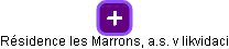 Résidence les Marrons, a.s. v likvidaci - náhled vizuálního zobrazení vztahů obchodního rejstříku