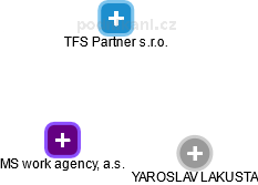MS work agency, a.s. - náhled vizuálního zobrazení vztahů obchodního rejstříku