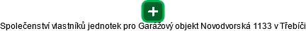 Společenství vlastníků jednotek pro Garážový objekt Novodvorská 1133 v Třebíči - náhled vizuálního zobrazení vztahů obchodního rejstříku