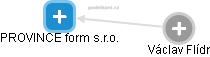 PROVINCE form s.r.o. - náhled vizuálního zobrazení vztahů obchodního rejstříku