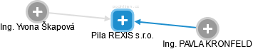 Pila REXIS s.r.o. - náhled vizuálního zobrazení vztahů obchodního rejstříku