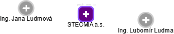 STEOMIA a.s. - náhled vizuálního zobrazení vztahů obchodního rejstříku