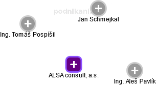 ALSA consult, a.s. - náhled vizuálního zobrazení vztahů obchodního rejstříku
