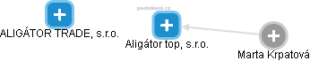 Aligátor top, s.r.o. - náhled vizuálního zobrazení vztahů obchodního rejstříku