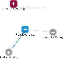 Real Deal s.r.o. - náhled vizuálního zobrazení vztahů obchodního rejstříku
