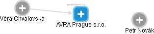 AVRA Prague s.r.o. - náhled vizuálního zobrazení vztahů obchodního rejstříku
