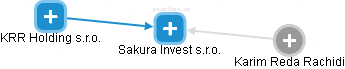 Sakura Invest s.r.o. - náhled vizuálního zobrazení vztahů obchodního rejstříku