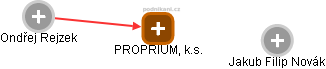 PROPRIUM, k.s. - náhled vizuálního zobrazení vztahů obchodního rejstříku