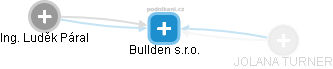 Bullden s.r.o. - náhled vizuálního zobrazení vztahů obchodního rejstříku
