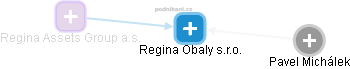Regina Obaly s.r.o. - náhled vizuálního zobrazení vztahů obchodního rejstříku