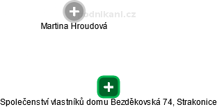 Společenství vlastníků domu Bezděkovská 74, Strakonice - náhled vizuálního zobrazení vztahů obchodního rejstříku