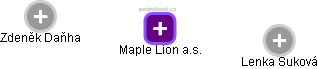 Maple Lion a.s. - náhled vizuálního zobrazení vztahů obchodního rejstříku