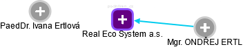 Real Eco System a.s. - náhled vizuálního zobrazení vztahů obchodního rejstříku