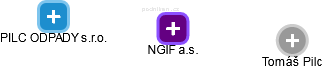 NGIF a.s. - náhled vizuálního zobrazení vztahů obchodního rejstříku