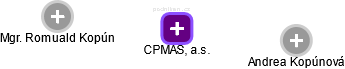 CPMAS, a.s. - náhled vizuálního zobrazení vztahů obchodního rejstříku