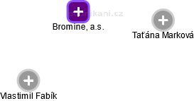 Bromine, a.s. - náhled vizuálního zobrazení vztahů obchodního rejstříku