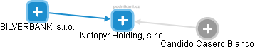 Netopyr Holding, s.r.o. - náhled vizuálního zobrazení vztahů obchodního rejstříku