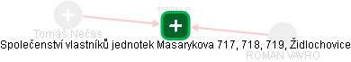 Společenství vlastníků jednotek Masarykova 717, 718, 719, Židlochovice - náhled vizuálního zobrazení vztahů obchodního rejstříku