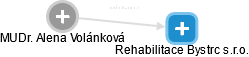 Rehabilitace Bystrc s.r.o. - náhled vizuálního zobrazení vztahů obchodního rejstříku