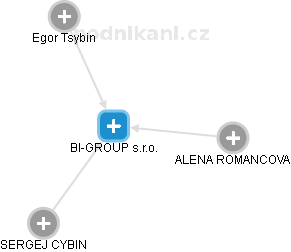 BI-GROUP s.r.o. - náhled vizuálního zobrazení vztahů obchodního rejstříku